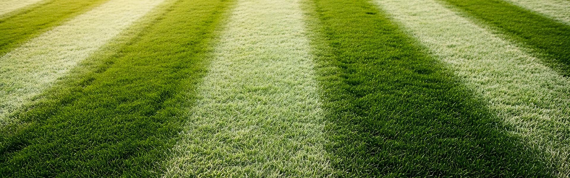 Freshly cut and striped grass sports surface — sports pitch maintenance Northeast England